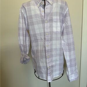 NWT GAP Men’s Purple and White Casual Button Down Shirt